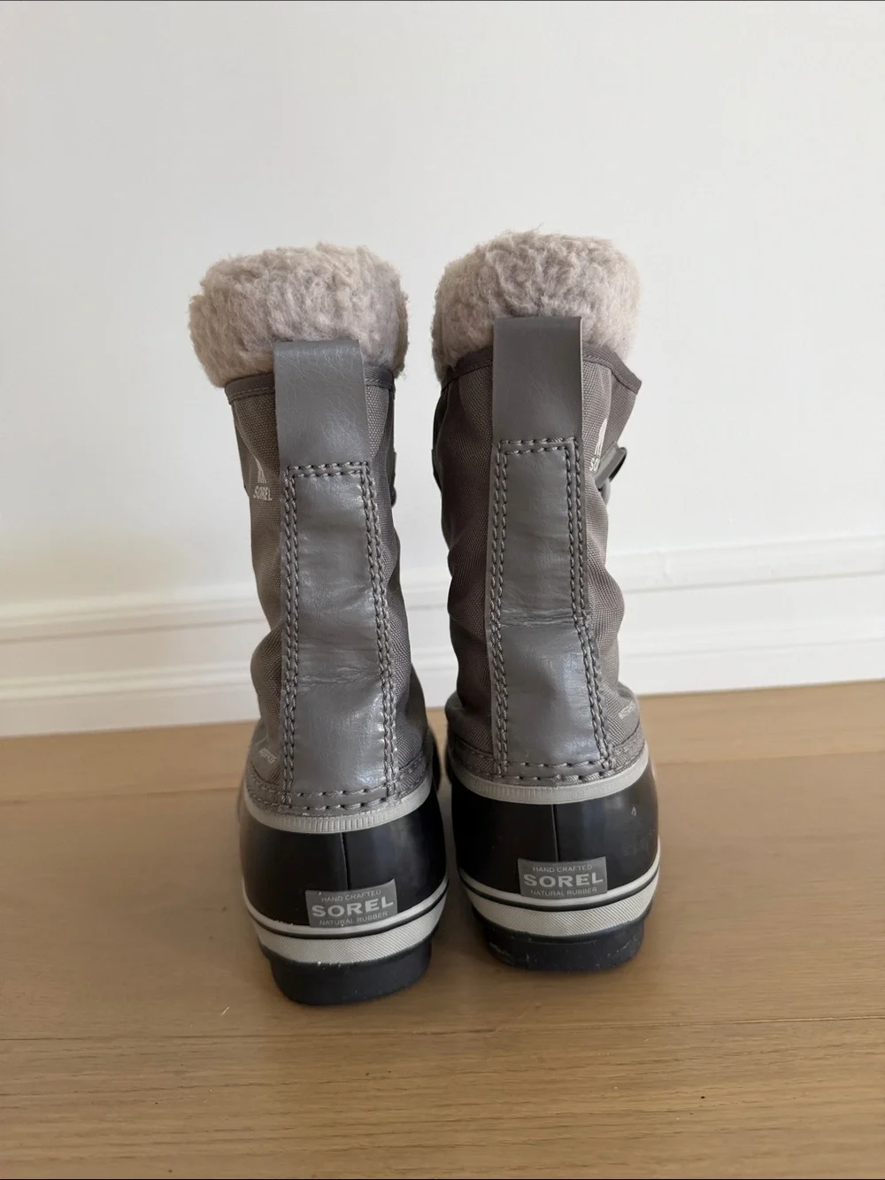 Sorel Kids' Grey Winter Snow Boots with Shearling Collar